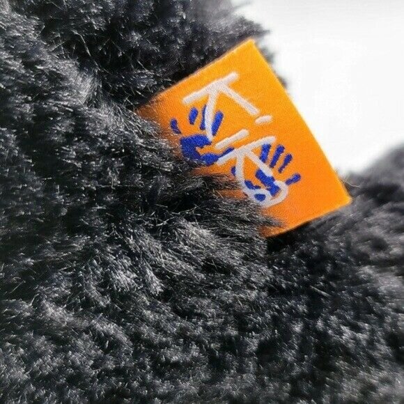 Kika Black Bear Plush Stuffed Animal Toy 15" Brown Yellow Ears Zoo National Park - Picture 8 of 10